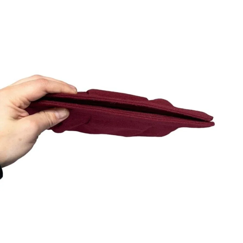 Vintage Margaret Smith Red‎ Wool Clutch Purse handbag